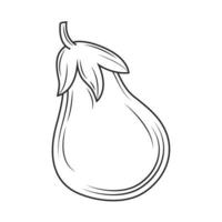 eggplant sketch icon vector