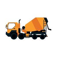 construction concrete mixer vector