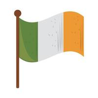 irlanda bandera nacional vector