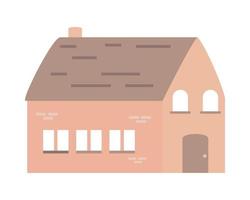 house exterior cartoon vector