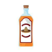 mexican tequila bottle vector