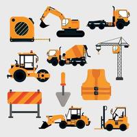 construction machines and tools vector