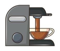coffee machine and cup vector