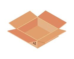 caja de paquete abierta vector