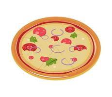 icono de comida de pizza vector