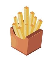 french fries icon vector