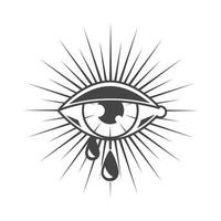 tattoo crying eye vector