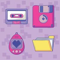 retro vintage tech vector