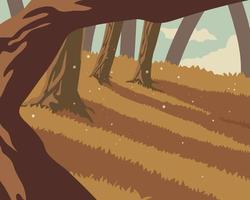 landscape and trees vector