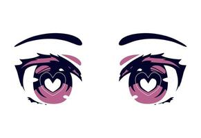 ojos femeninos de anime vector