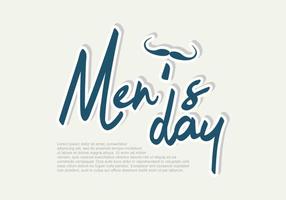 Men day background banner poster with moustache on white color. vector