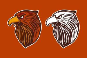 águila cabeza mascota vector ilustración estilo de dibujos animados