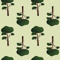 Vector pattern with tree