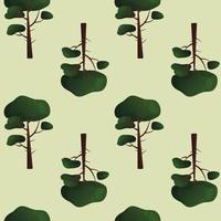 Vector pattern with tree