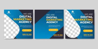 Digital Marketing Agency Social Media Post vector