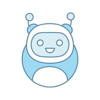 Chatbot color icon. Modern robot. Talkbot. Online helper. Virtual assistant. Digital service support. Isolated vector illustration