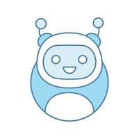 Chatbot color icon. Modern robot. Talkbot. Online helper. Virtual assistant. Digital service support. Isolated vector illustration