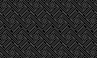 vector de patrones sin fisuras de línea punteada en blanco y negro