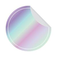 holographic sticker mockup vector