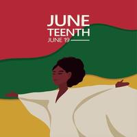 juneteenth celebration card vector