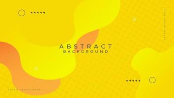 Abstract yellow background with wave shapes vector