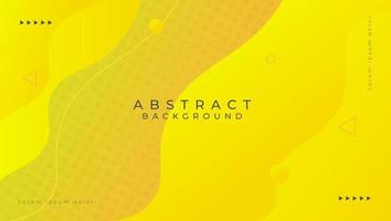 Abstract yellow background with wave shapes vector