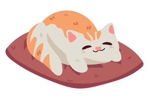 cat on a cushion vector