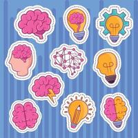 brain creativity and innovation vector