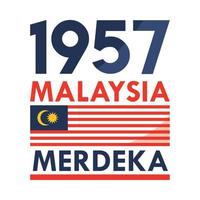 independence day 1957 malaysia vector