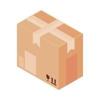 cardboard parcel with tape vector