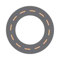 circular highway pavement vector