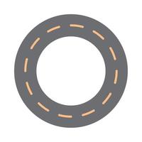 circular highway pavement vector