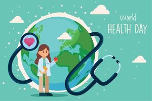 world health day vector