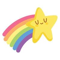 LGBTQ rainbow star vector