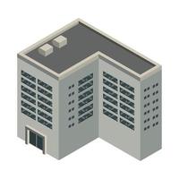 isometric offices building vector