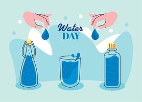 water day campaign poster vector