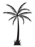 tree palm silhouette style vector