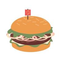 hamburger fast food vector