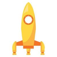 yellow rocket toy vector