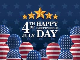 usa independence day holiday vector