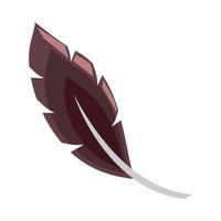 icono de pluma plana vector