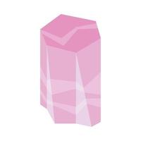 pink healing crystal vector