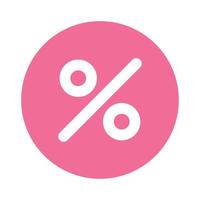 percent symbol button vector