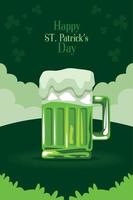 saint patricks green beer vector