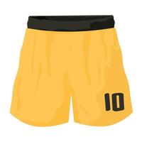 uniforme de futbol amarillo corto vector