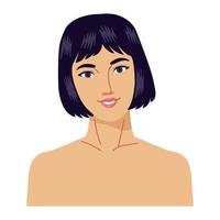woman with short hair vector
