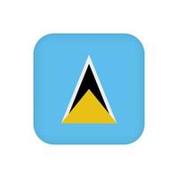 Saint Lucia flag, official colors. Vector illustration.