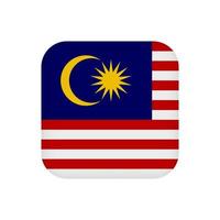 Malaysia flag, official colors. Vector illustration.