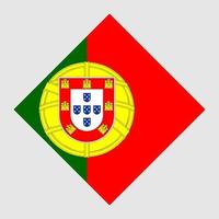 Portugal flag, official colors. Vector illustration.