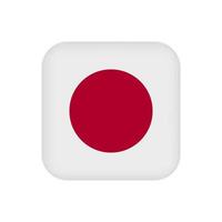 bandera de japón, colores oficiales. ilustración vectorial vector